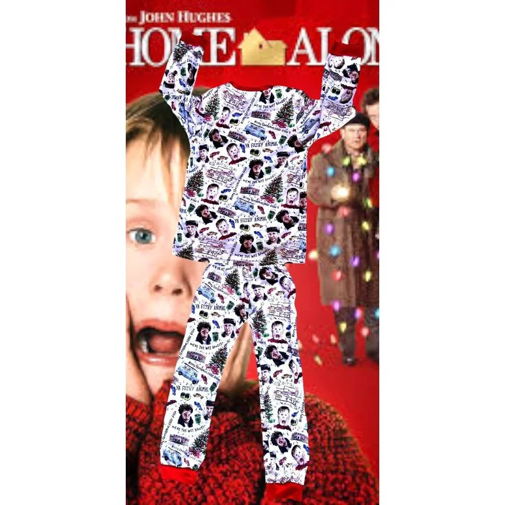 Home Alone Toddler Pajama Set Top 6XL 14 16T Bottoms 3XL 7 8T Retro Christmas